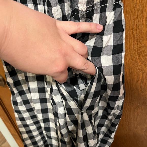 A NEW DAY black & white checked high neck midi dress with ruffle accent - Picture 6 of 7